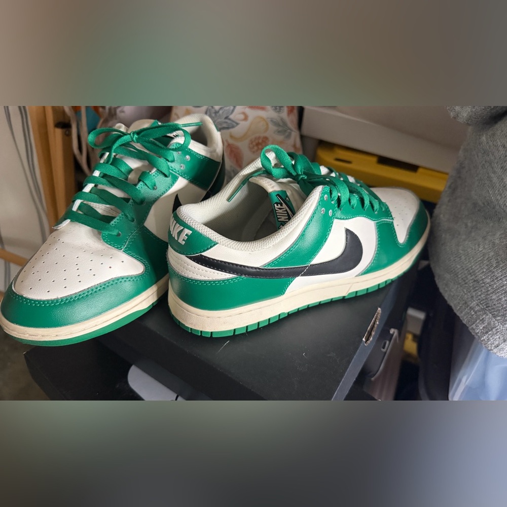 Nike Emerald and White Sneakers